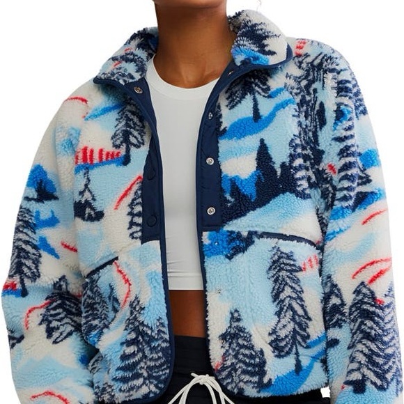 FP Movement Rocky Ridge Jacket Fleece Ski Pattern Size Small